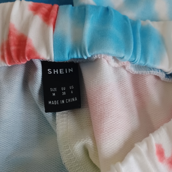 SHEIN Tie Dye Hoodie & Track Short Set - Picture 8 of 14